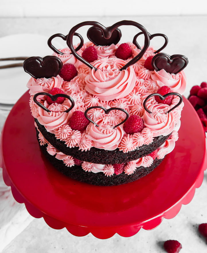 Valentine's Day Chocolate Raspberry Cake -   16 valentines cake ideas