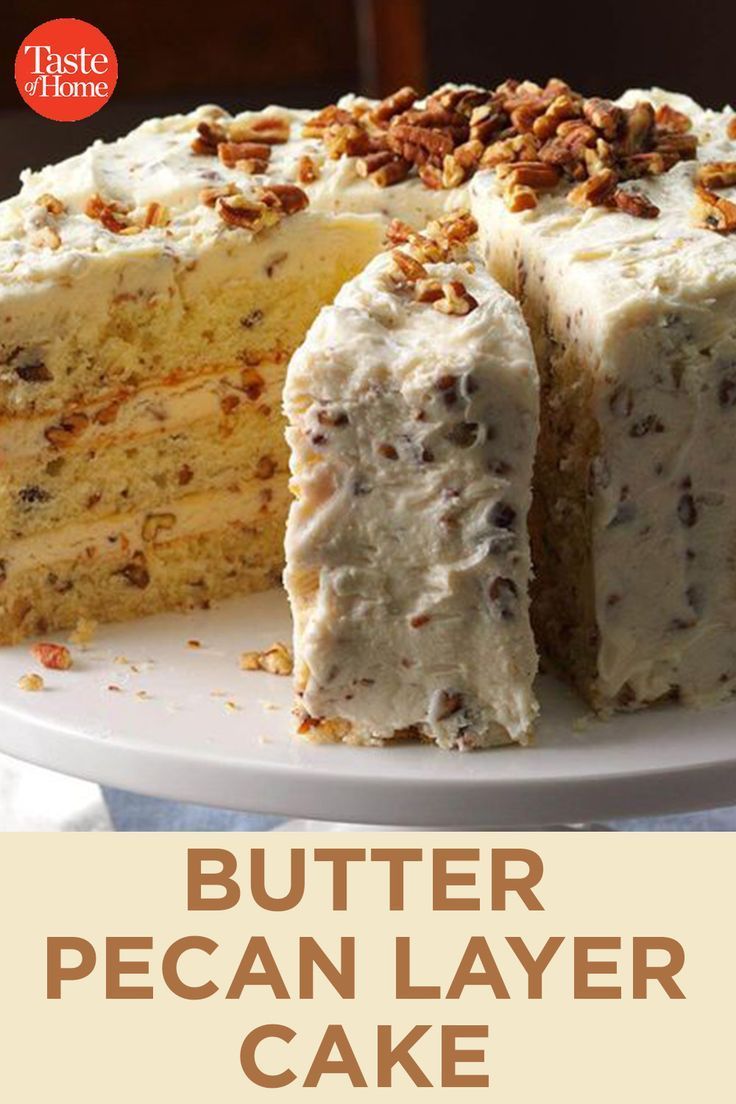 Butter Pecan Layer Cake -   17 desserts Cake ideas