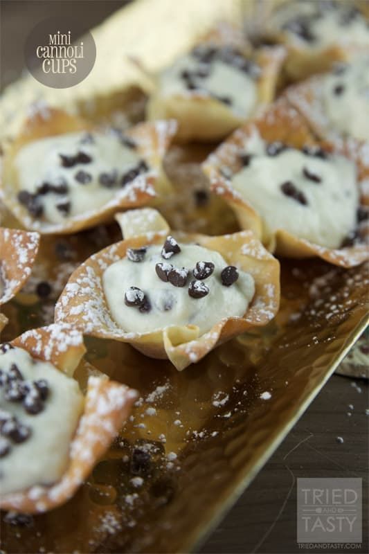 Mini Cannoli Cups & Tried & Tasty in NYC -   17 desserts For Parties entertaining ideas