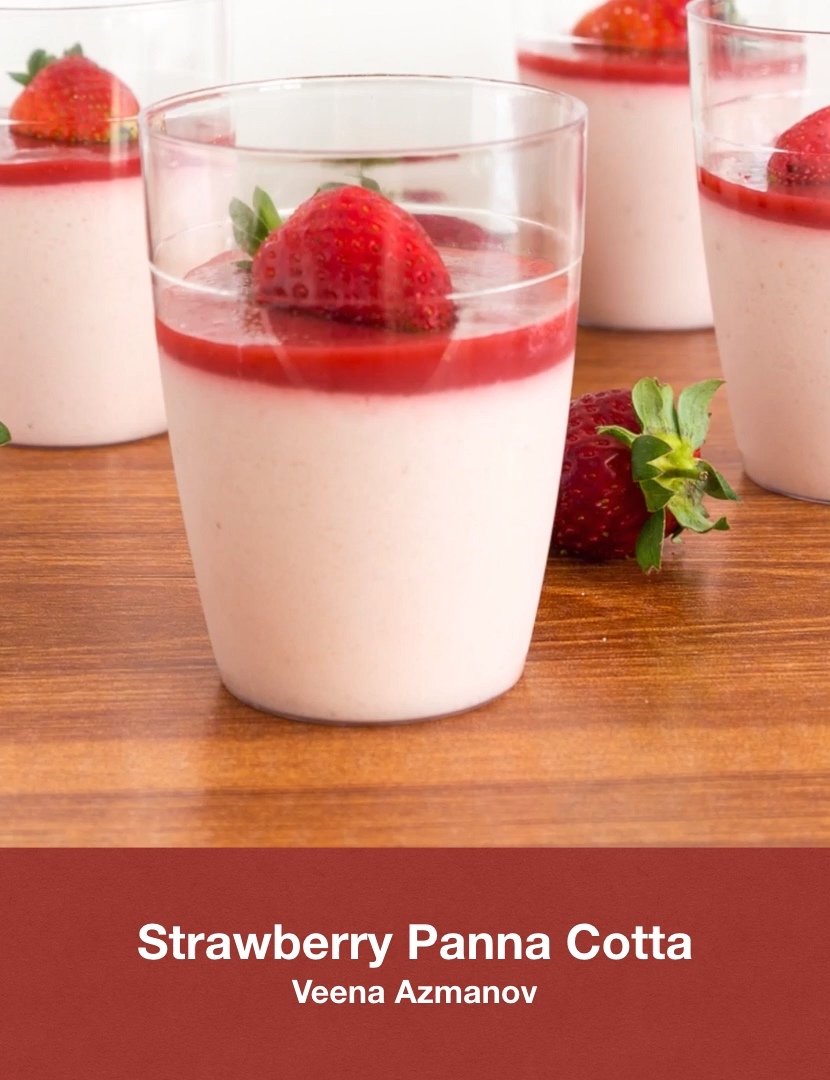 Strawberry Panna Cotta Recipe -   17 desserts For Parties entertaining ideas