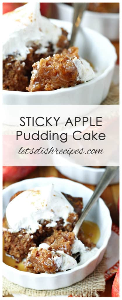 Sticky Apple Pudding Cake with Caramel Sauce | Let's Dish Recipes -   17 desserts Winter pudding cake ideas