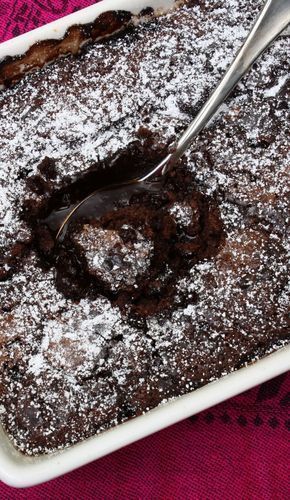 Chocolate self-saucing pudding (best ever) -   17 desserts Winter pudding cake ideas