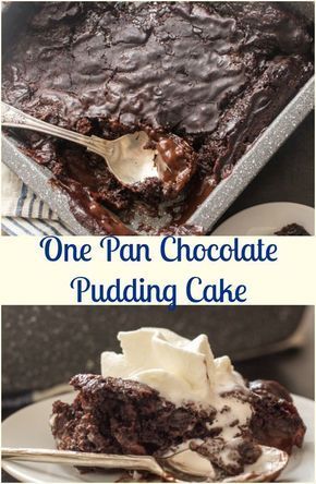 One Pan Chocolate Pudding Cake - An Italian in my Kitchen -   17 desserts Winter pudding cake ideas