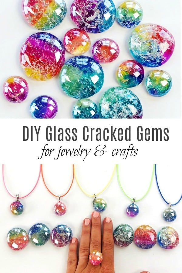 DIY Glass Cracked Gems and Stones Jewelry • Color Made Happy -   17 diy projects For School nail polish ideas