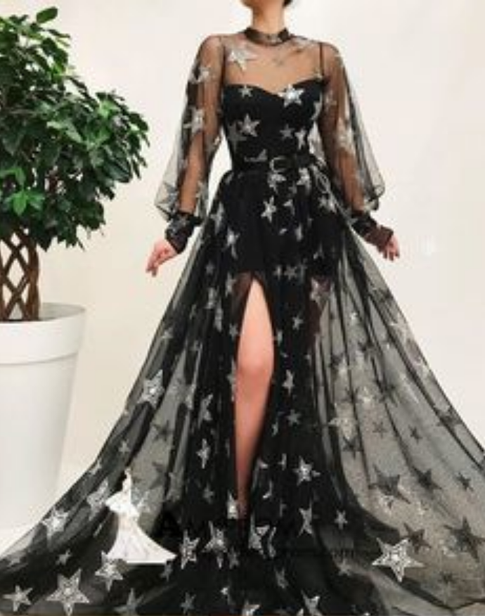 Beautiful Black High Neck Long Prom Dress -   17 dress Party lace ideas