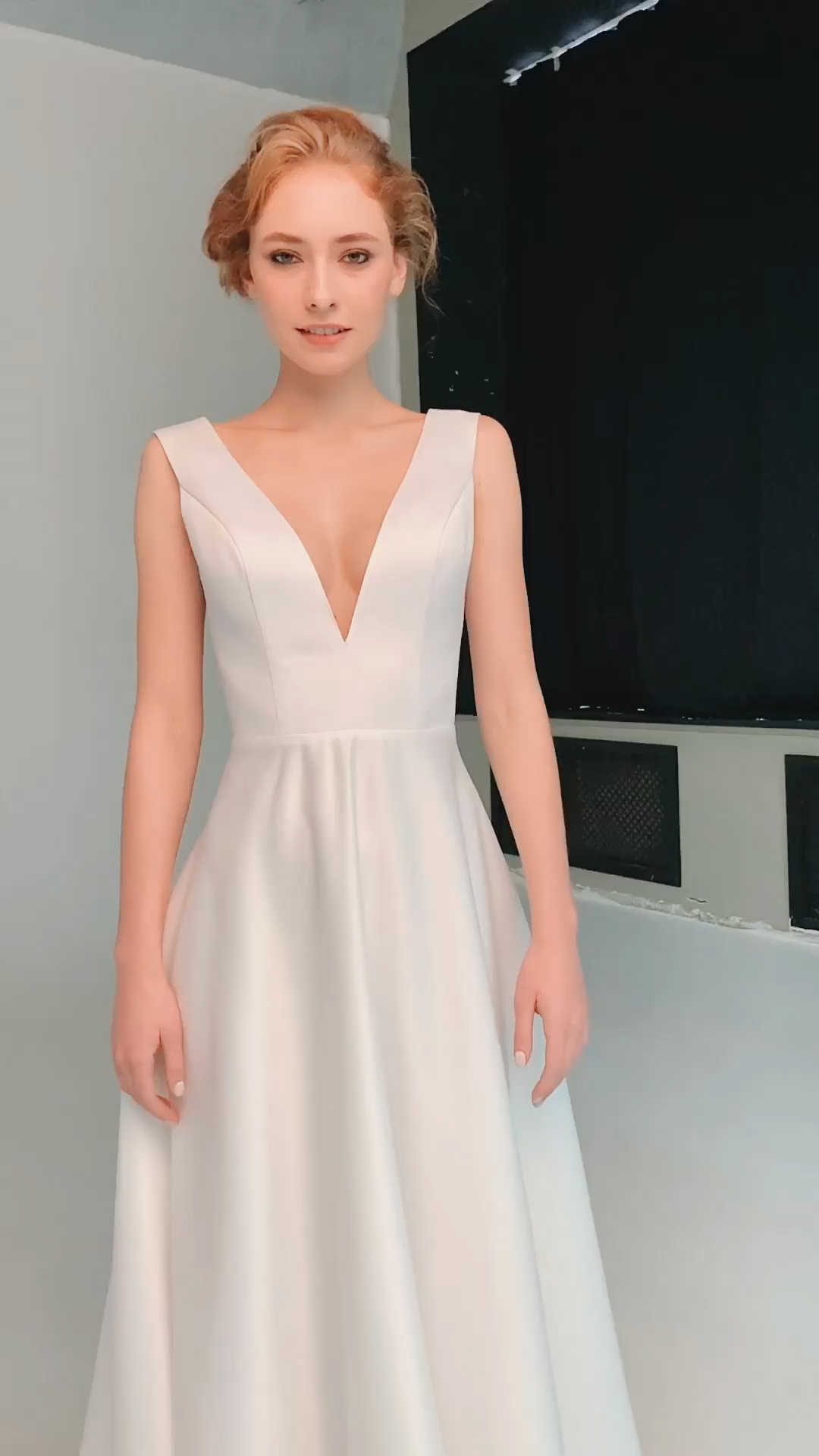 Sexy deep v-neck open back wedding dress -   17 elegant wedding Gown ideas