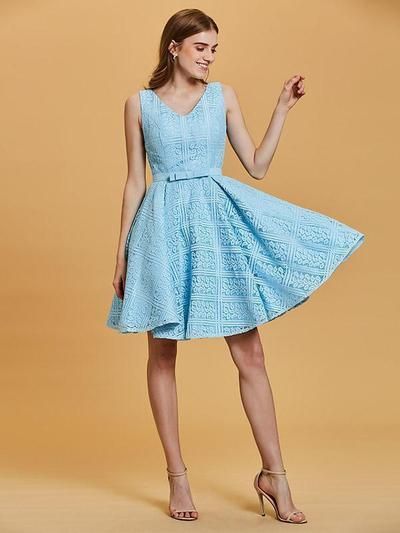 Sleeveless A-line Mini Evening Dress -   17 evening dress Mini ideas