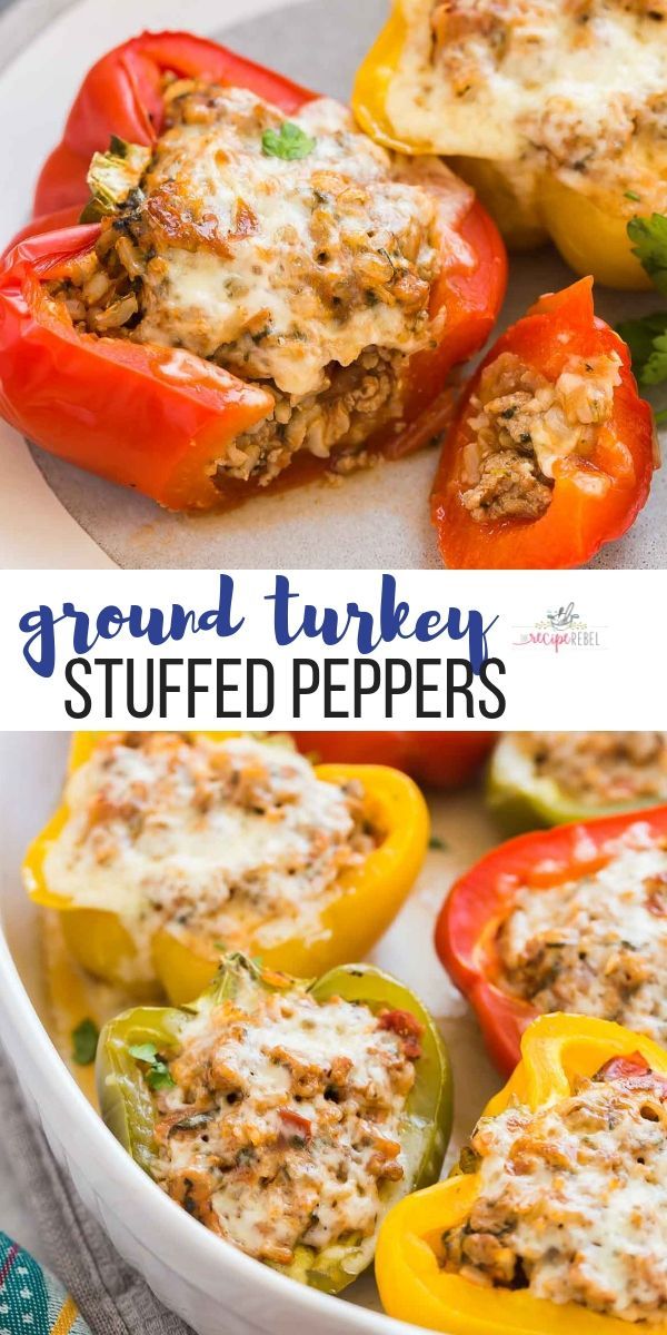 Turkey Stuffed Peppers -   17 healthy recipes For One main dishes ideas