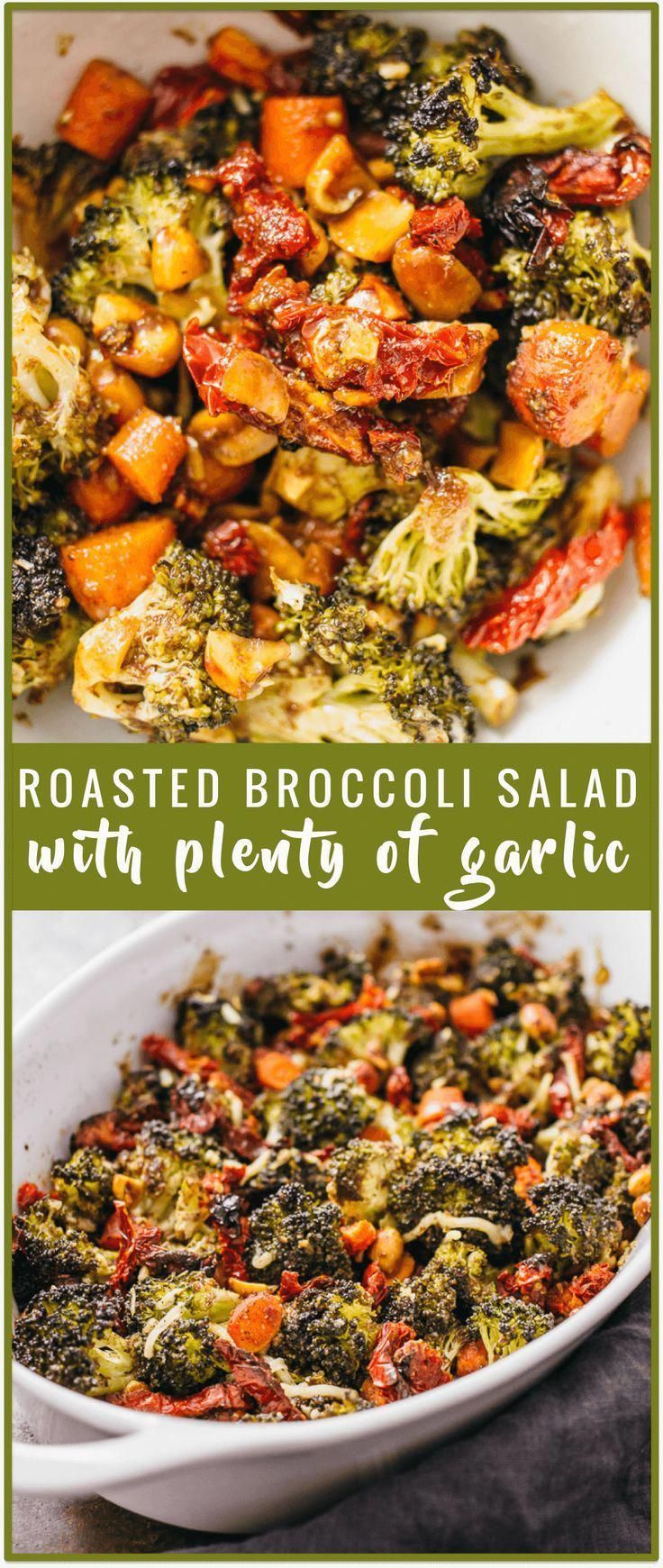 Balsamic roasted broccoli salad with garlic - Savory Tooth -   17 healthy recipes Salad ovens ideas