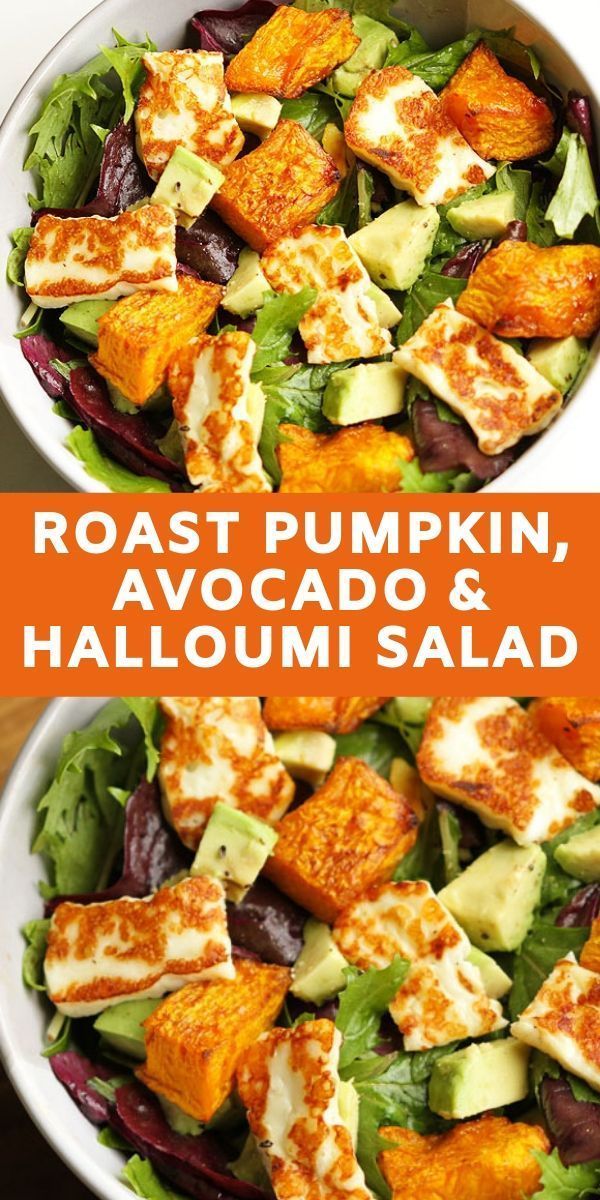 Pumpkin, Halloumi and Avocado Salad Recipe - Cook It Real Good -   17 healthy recipes Salad ovens ideas