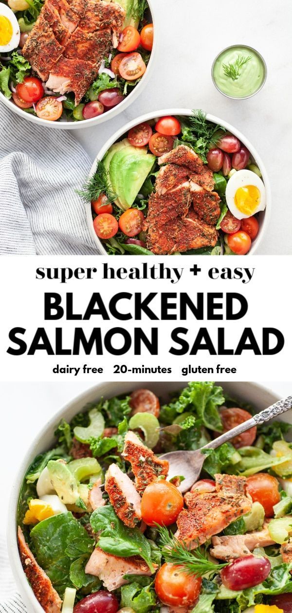 Healthy Blackened Salmon Salad -   17 healthy recipes Salad ovens ideas