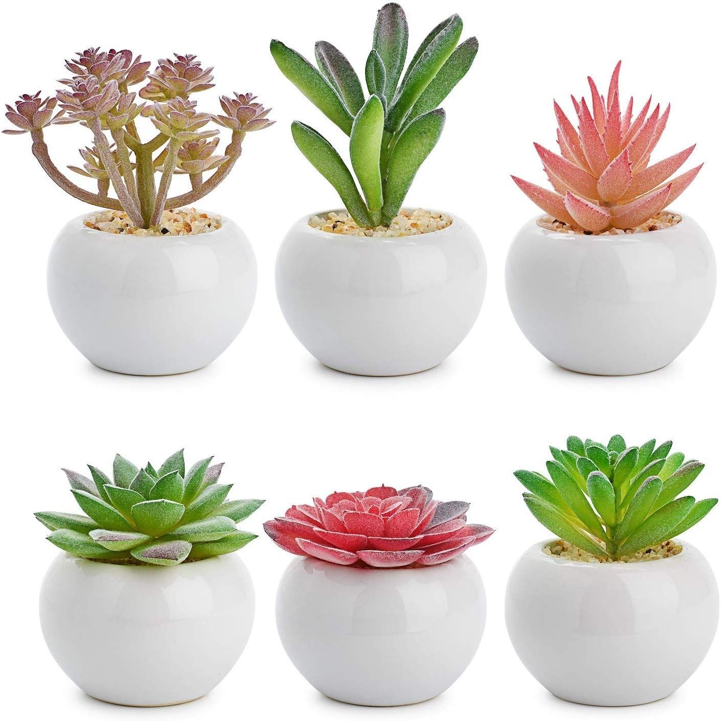 6 Pack Artificial Succulent Plants, Mini-Sized Fake Succulent Plants in -   17 plants Succulent coffee tables ideas