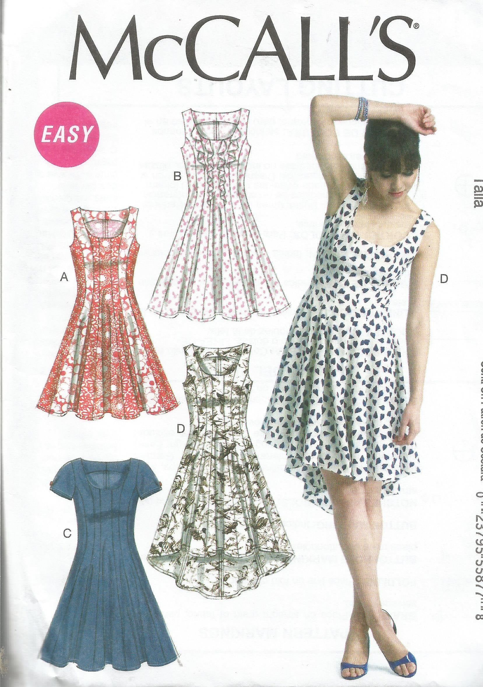 Misses Dress Patterns, McCalls 6504, Sizes 6 - 14 -   18 casual dress Patterns ideas