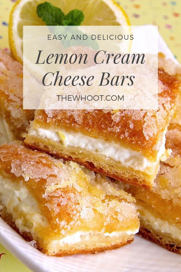 5 Star Rated Lemon Cream Cheese Bars Recipe | Lemon cream cheese bars, Lemon dessert recipes, Cream -   18 desserts Holiday cream cheeses ideas