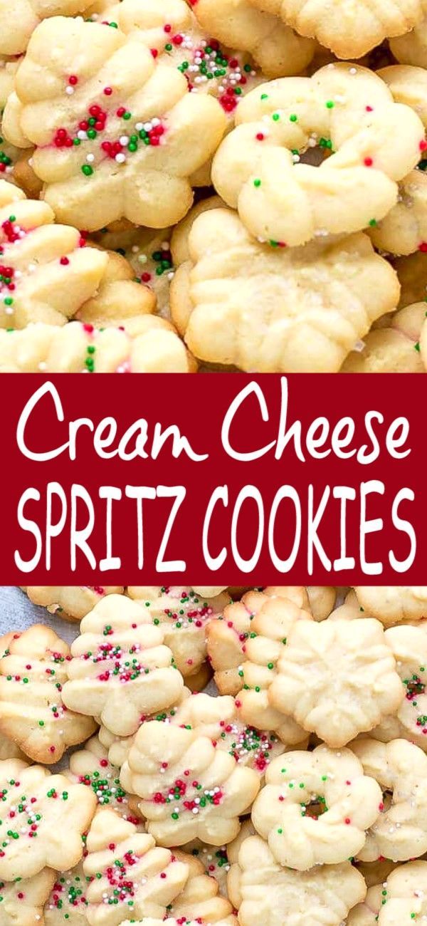 EASY CREAM CHEESE SPRITZ COOKIES -   18 desserts Holiday cream cheeses ideas