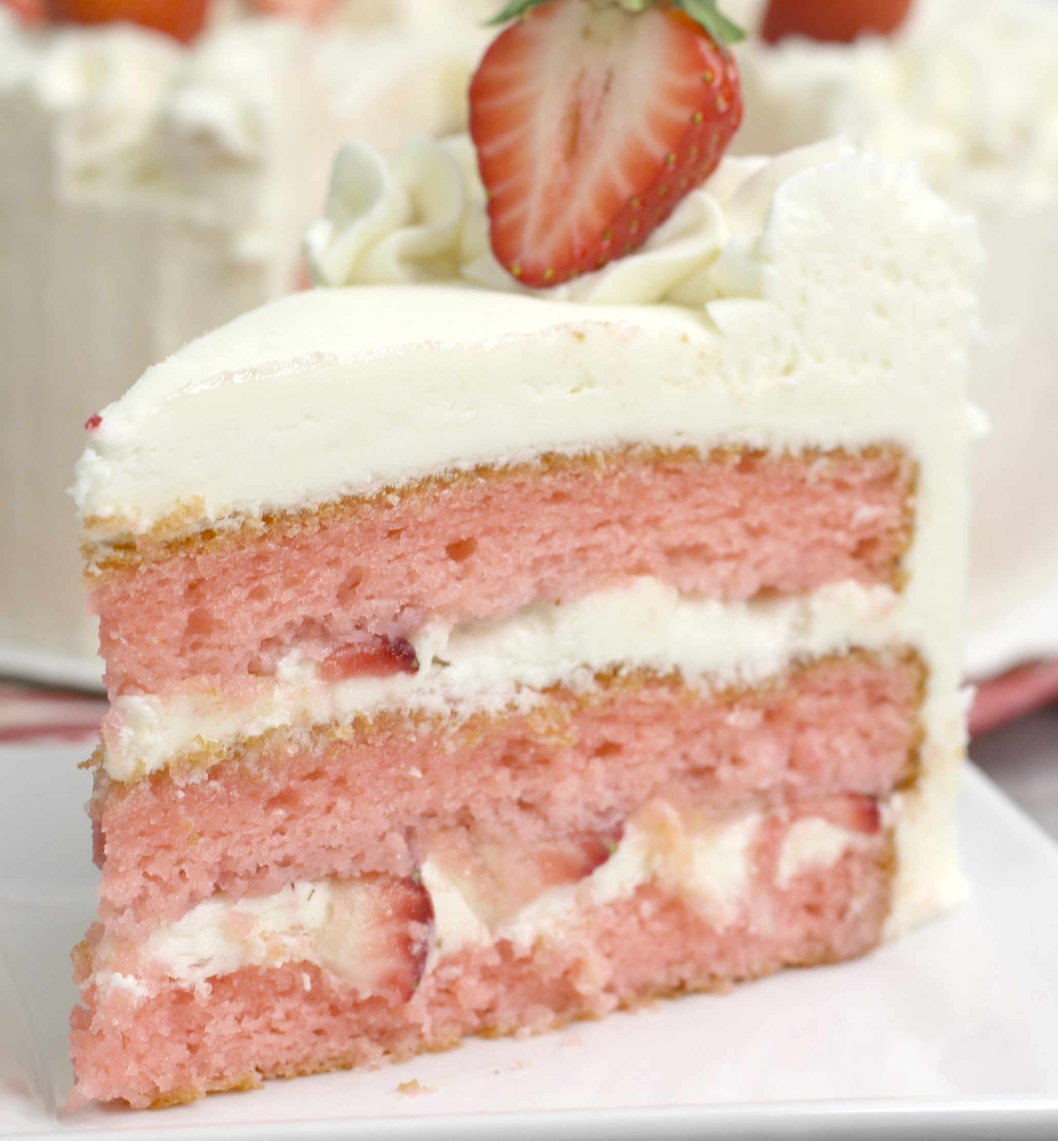 Strawberry Moscato Cake with Cream Cheese Buttercream Frosting -   18 desserts Holiday cream cheeses ideas