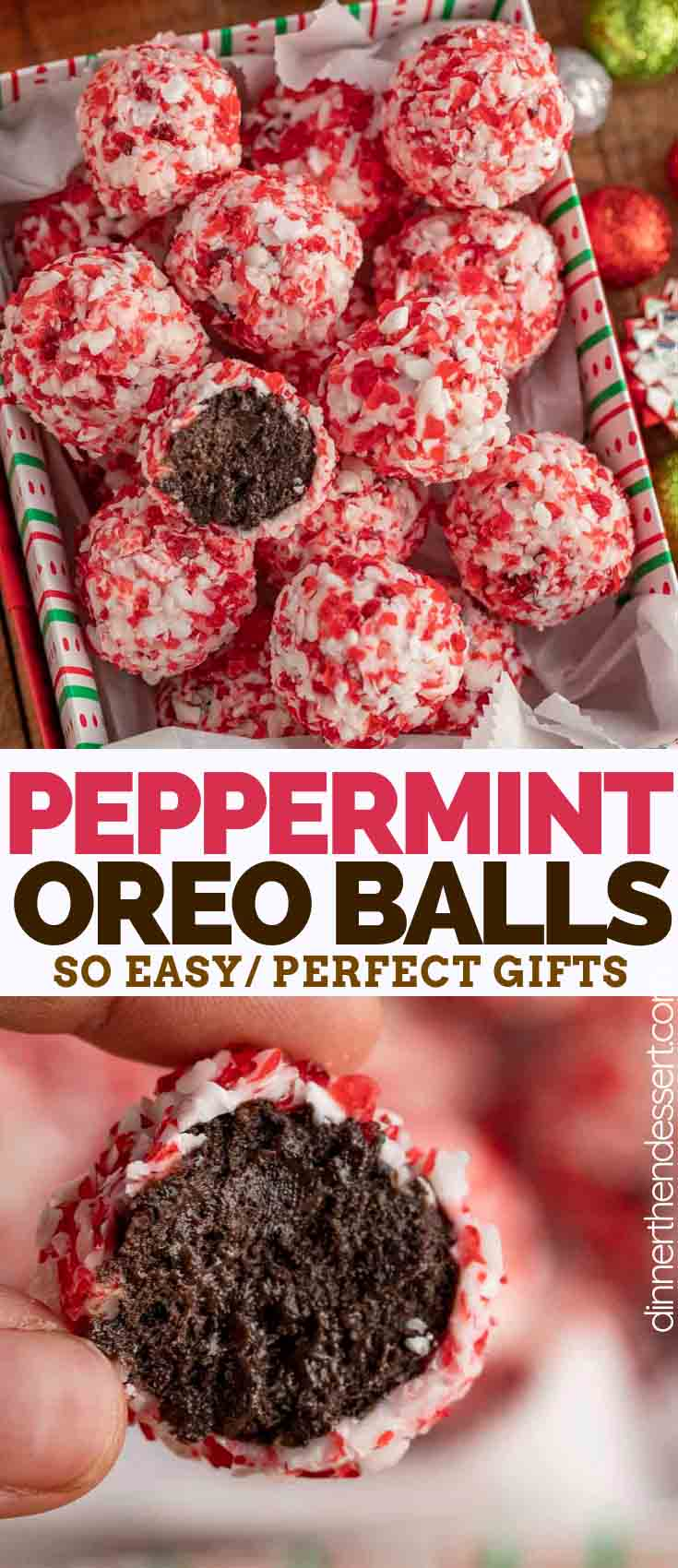 Peppermint Oreo Balls - Dinner, then Dessert -   18 desserts Holiday cream cheeses ideas