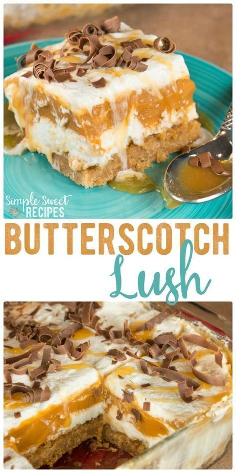 Butterscotch Lush -   18 desserts Holiday cream cheeses ideas