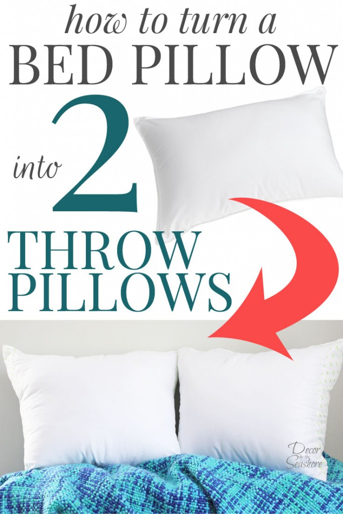How to Turn a Bed Pillow into Throw Pillows | DIY Throw Pillows -   18 diy projects Sewing throw pillows ideas