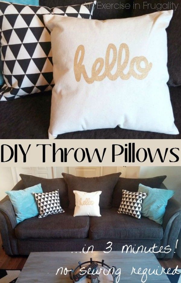 53 Easy DIY No Sew Pillows You Can Make in Minutes -   18 diy projects Sewing throw pillows ideas