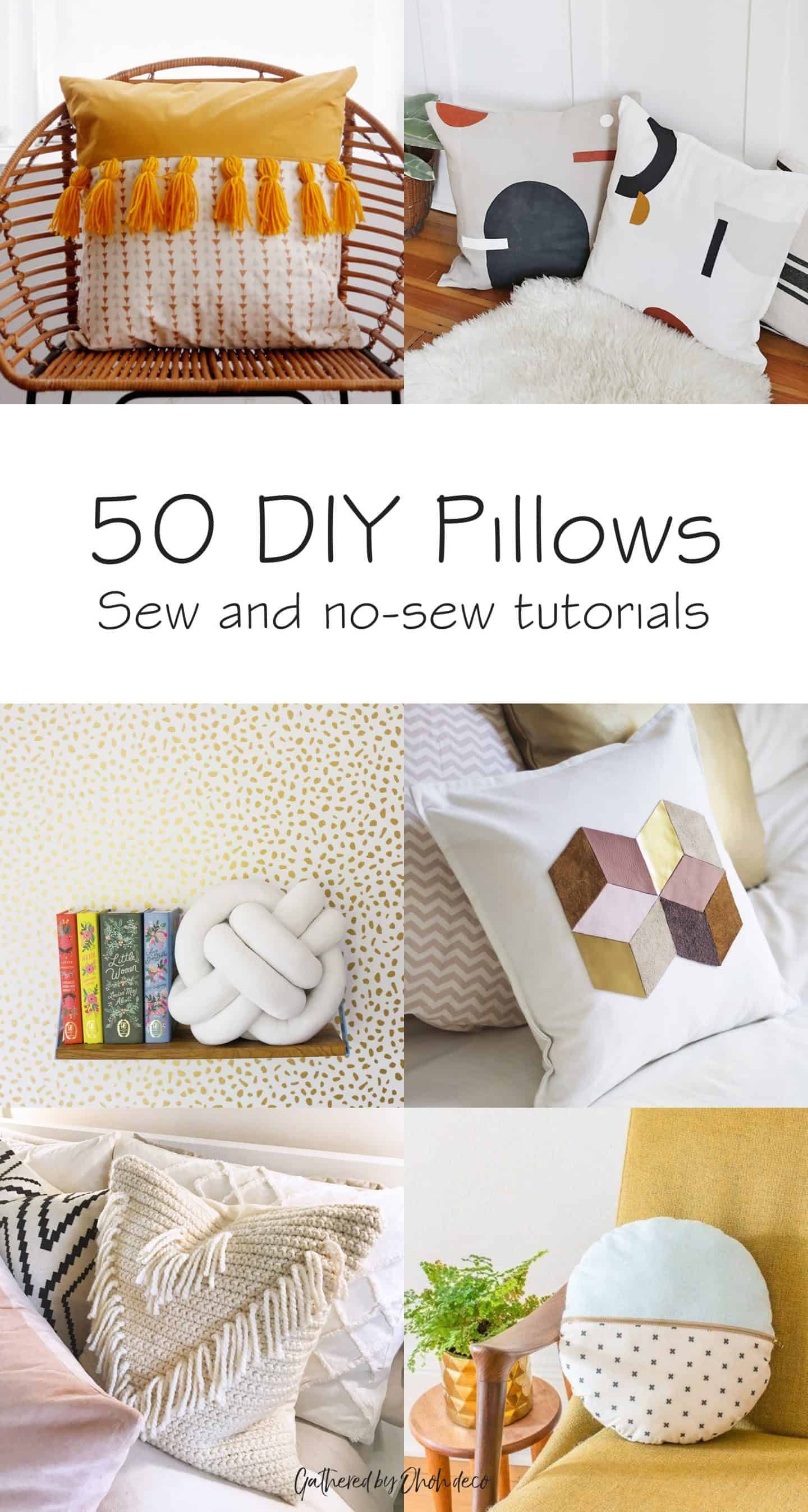 50 DIY pillows to jazz up your decor - Ohoh deco -   18 diy projects Sewing throw pillows ideas