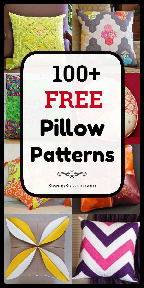 100+ Free Pillow Patterns -   18 diy projects Sewing throw pillows ideas