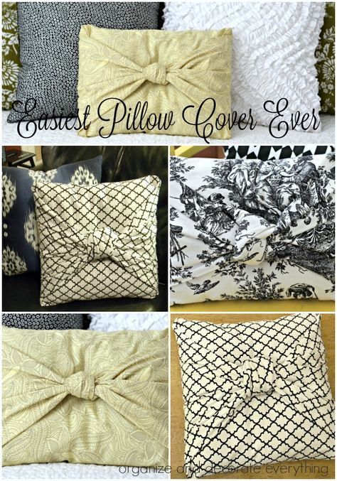 The Easiest Pillow Cover Ever -   18 diy projects Sewing throw pillows ideas