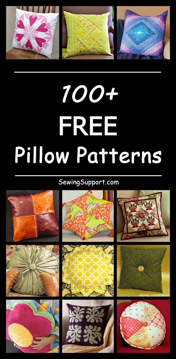 100+ Free Pillow Patterns -   18 diy projects Sewing throw pillows ideas