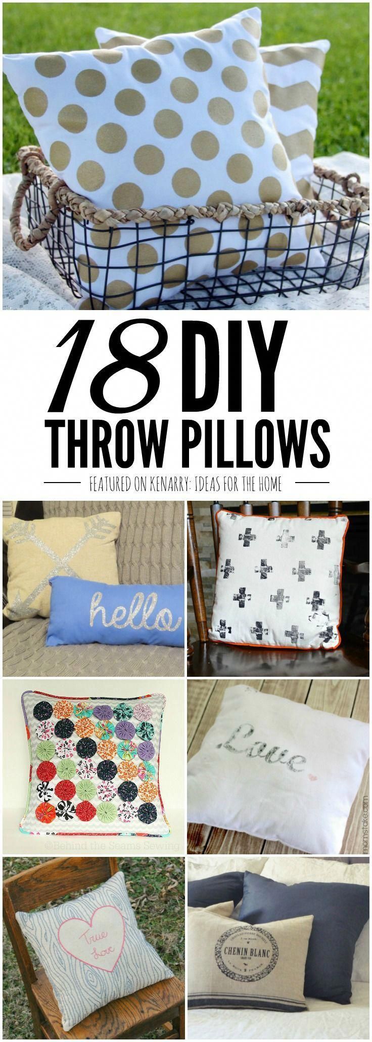 18 Great Tutorials to Make Your Own Throw Pillows -   18 diy projects Sewing throw pillows ideas