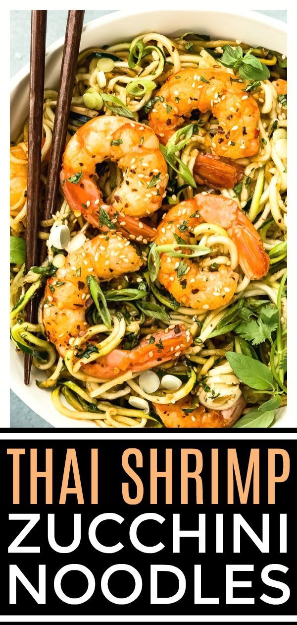 Healthy Thai Zucchini Noodles -   18 healthy recipes Shrimp tofu ideas