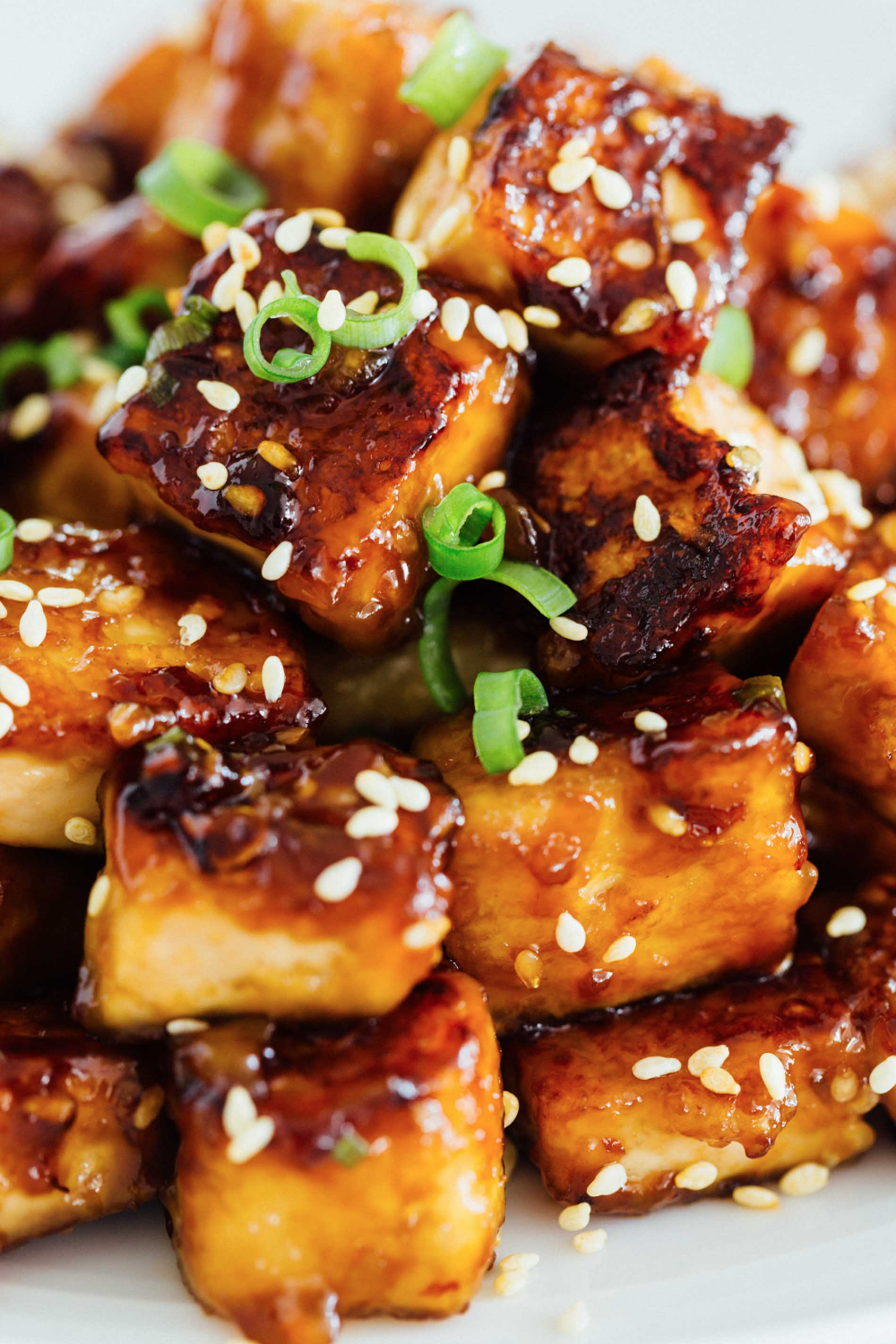 Pan-Fried Sesame Garlic Tofu - Tips for Extra Crispy Pan-Fried Tofu -   18 healthy recipes Shrimp tofu ideas