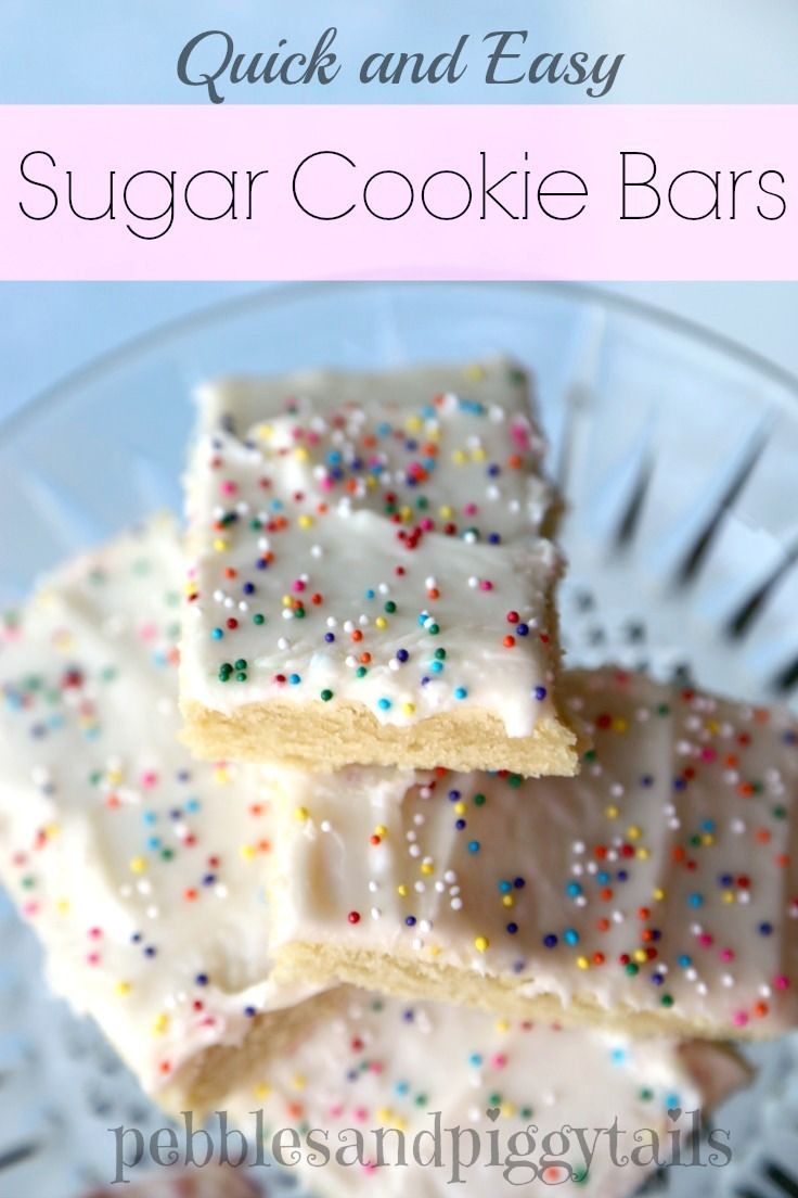 Quick and Easy Sugar Cookie Bars | Making Life Blissful -   18 quick desserts For A Crowd ideas