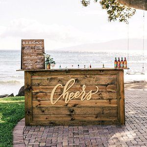 20 Bar Carts That'll Transform Your Wedding's Cocktail Hour and Reception -   18 wedding Beach bar ideas