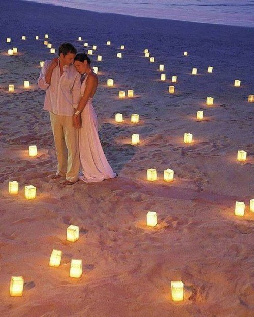 Creative Beach Wedding Photoshoot Ideas Sure To Inspire -   18 wedding Beach lights ideas