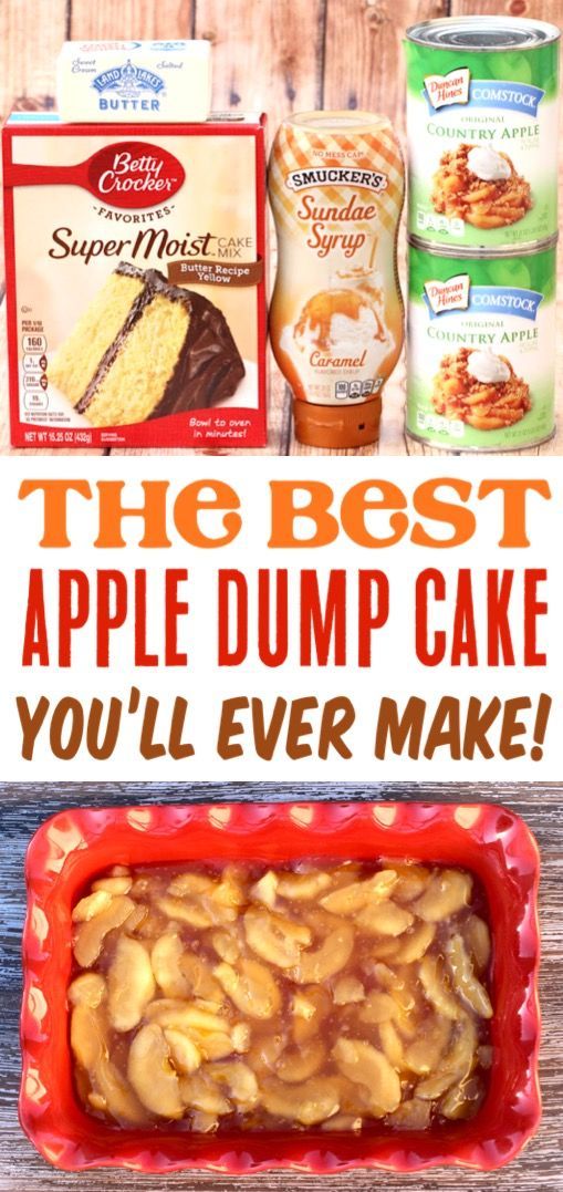 Apple Caramel Dump Cake Recipe with 4 Ingredients! - The Frugal Girls -   19 cake Apple sweets ideas