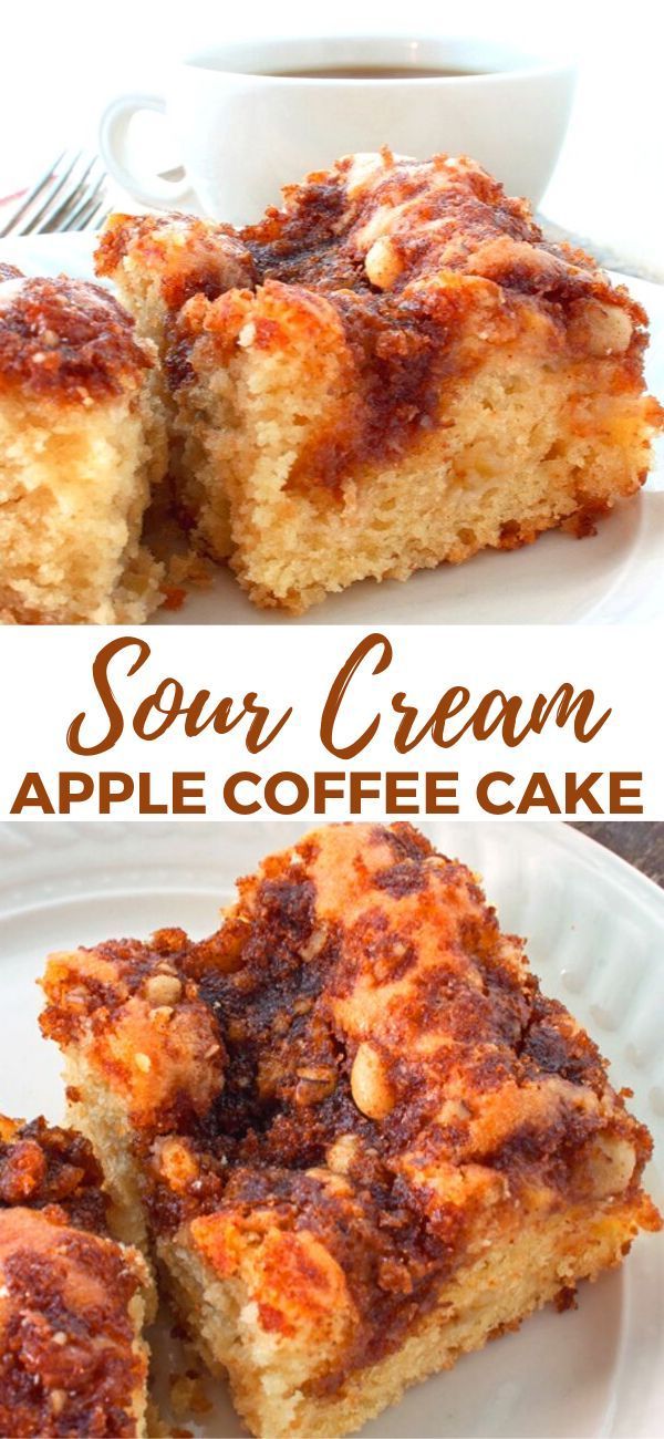 Sour Cream Apple Coffee Cake - Bunny's Warm Oven -   19 cake Apple sweets ideas
