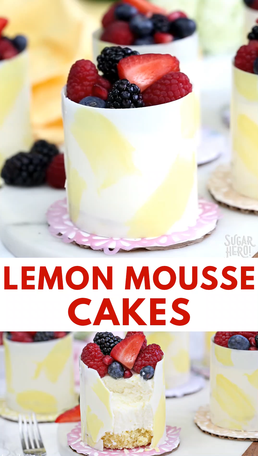 Lemon Mousse Cakes Video -   19 desserts Cake fruit ideas