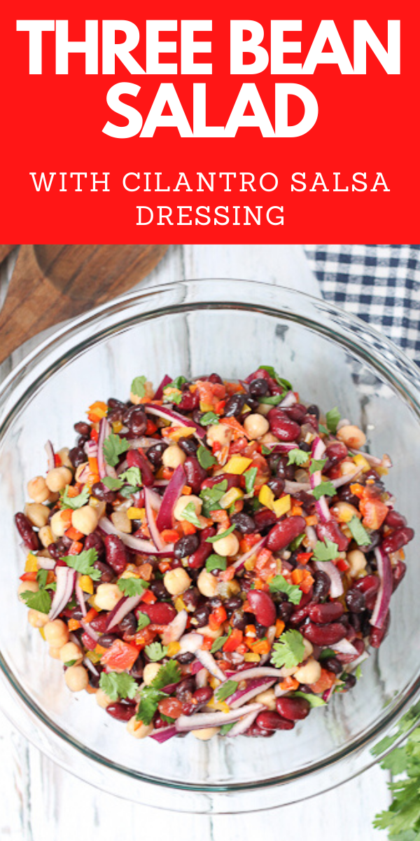 Three Bean Salad with Cilantro Salsa Dressing -   19 healthy recipes Mexican clean eating ideas
