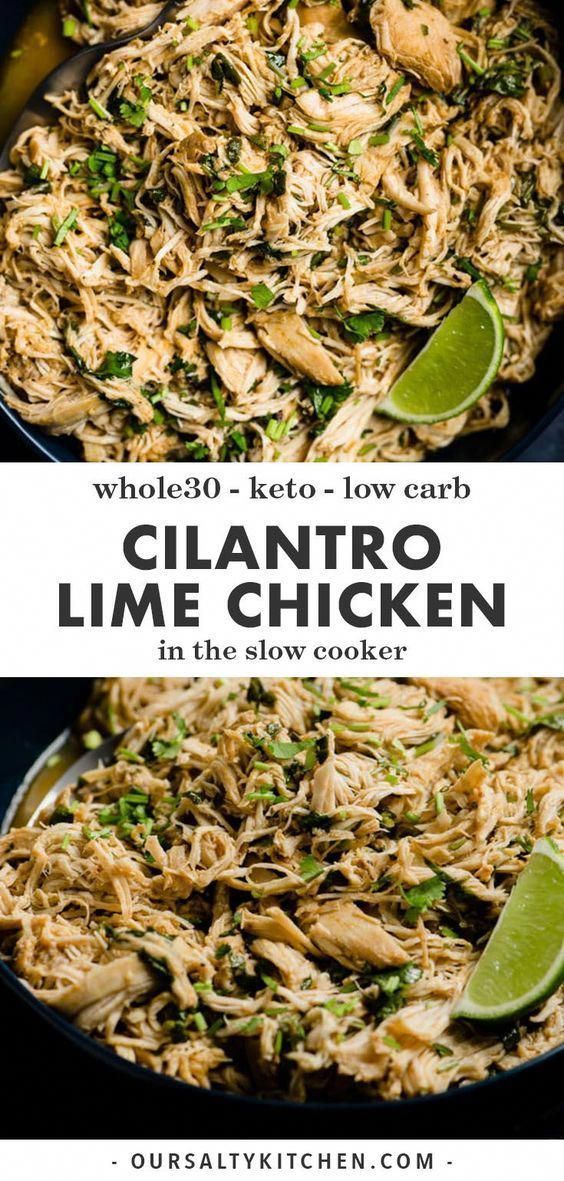 Slow Cooker Cilantro Lime Chicken -   19 healthy recipes Mexican clean eating ideas