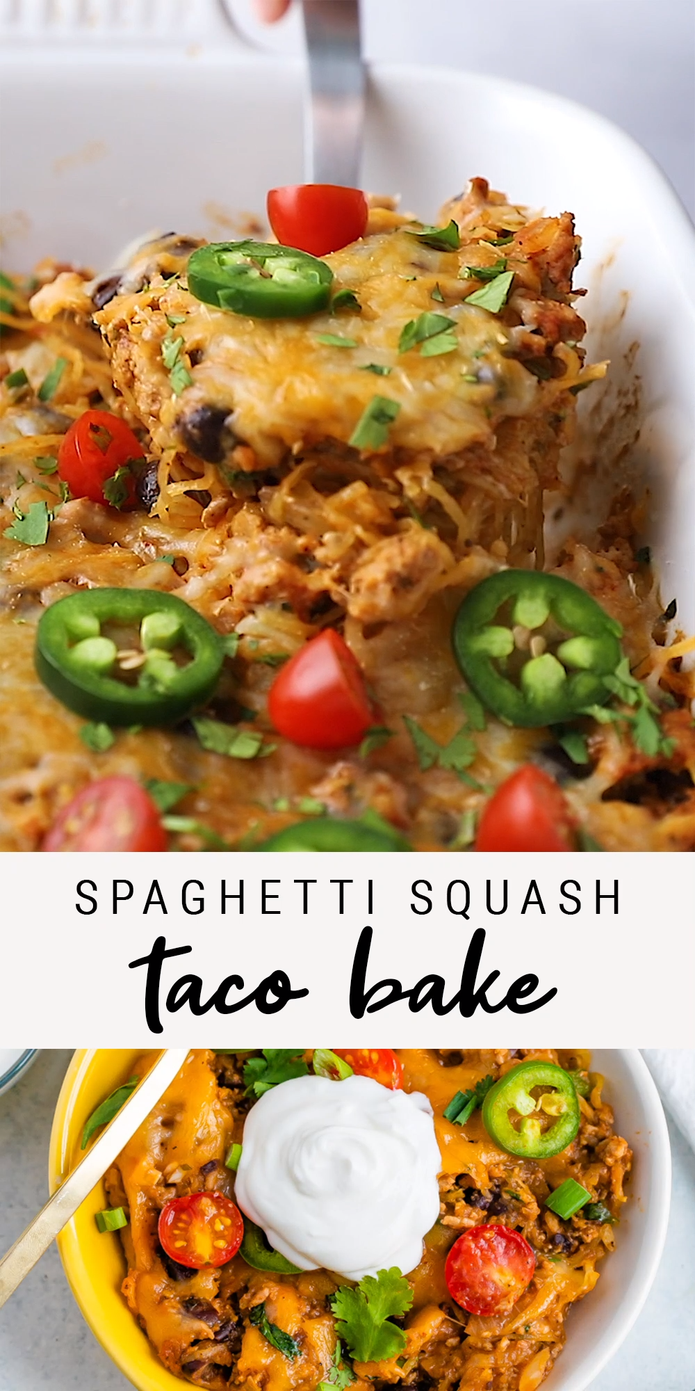 Spaghetti Squash Taco Bake | Healthy Low Carb Recipe -   19 healthy recipes Mexican clean eating ideas