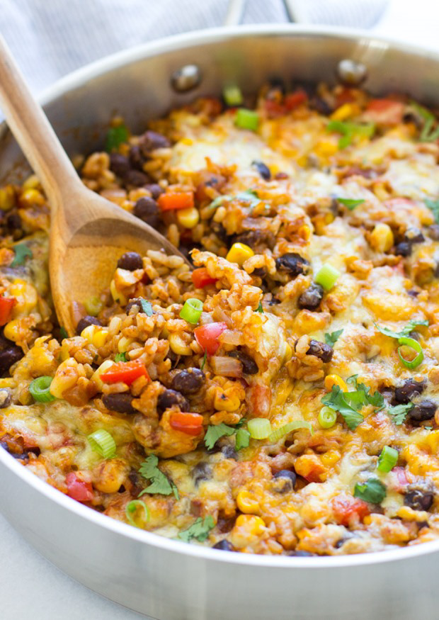 One Skillet Mexican Rice Casserole - Making Thyme for Health -   19 healthy recipes Mexican clean eating ideas