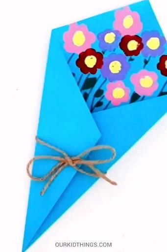 Mother's Day Fingerprint Flower Bouquet -   19 holiday DIY mother’s day ideas