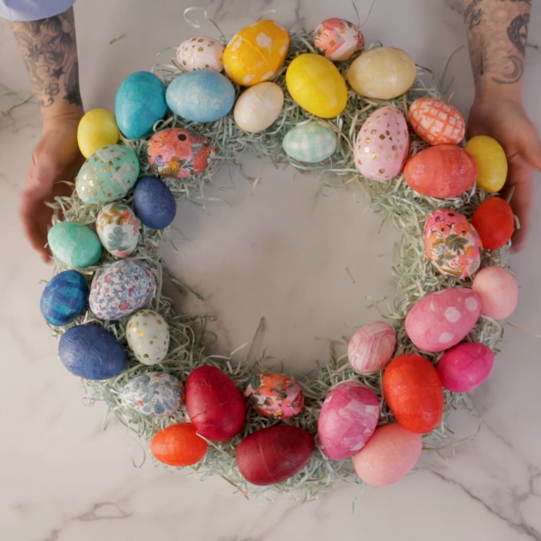 DIY Plastic Easter Egg Wreath - Easter Wreath For Front Door -   19 holiday Easter diy ideas