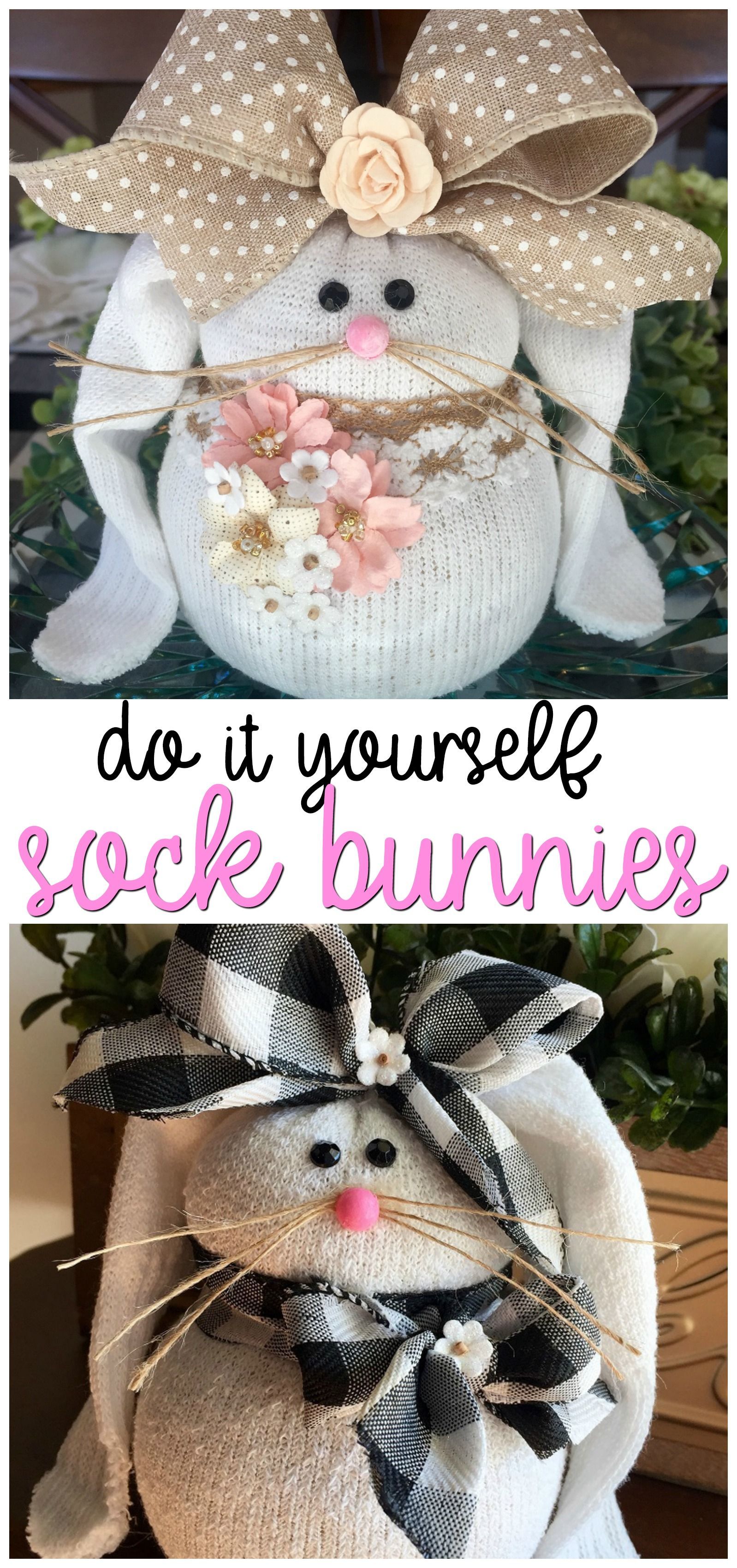 How to Make Sock Bunnies -   19 holiday Easter diy ideas
