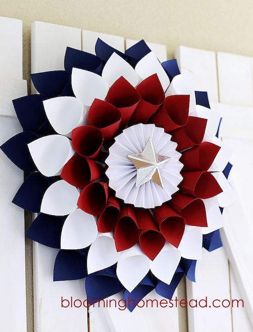 10 Easy 4th of July Crafts to Make For The Independence Day 2018 -   19 holiday Wreaths 4th of july ideas