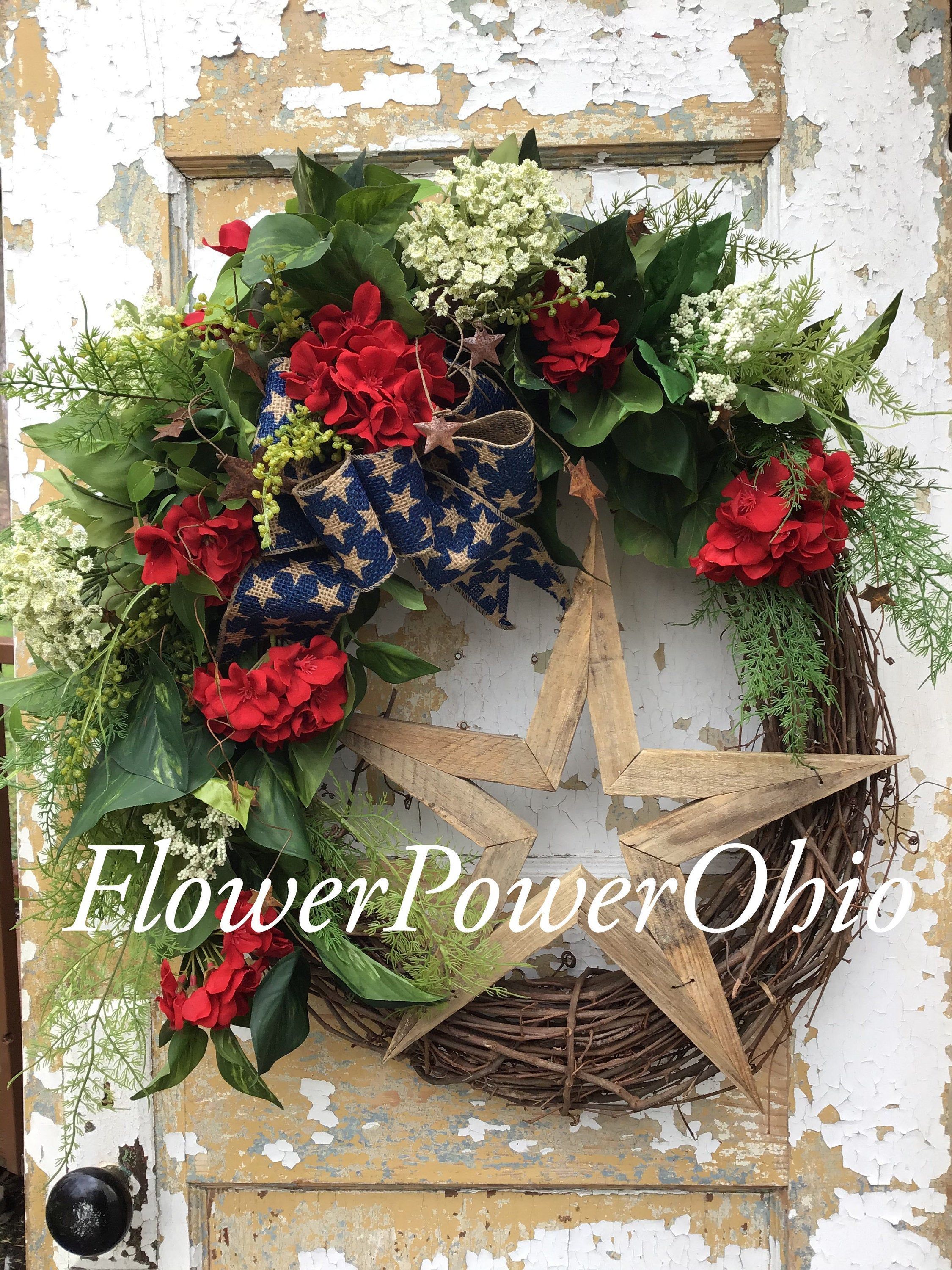 Patriotic Wreath, Americana Decor, 4th of July Wreath -   19 holiday Wreaths 4th of july ideas
