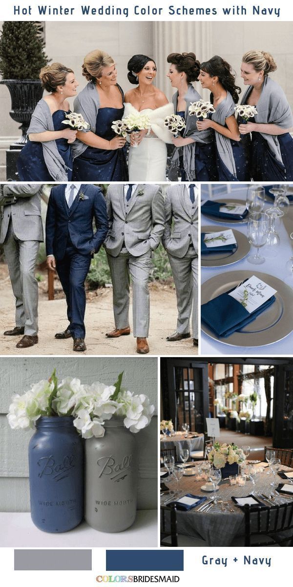 9 Gorgeous Navy Blue Winter Wedding Color Palettes -   19 wedding Colors blue ideas