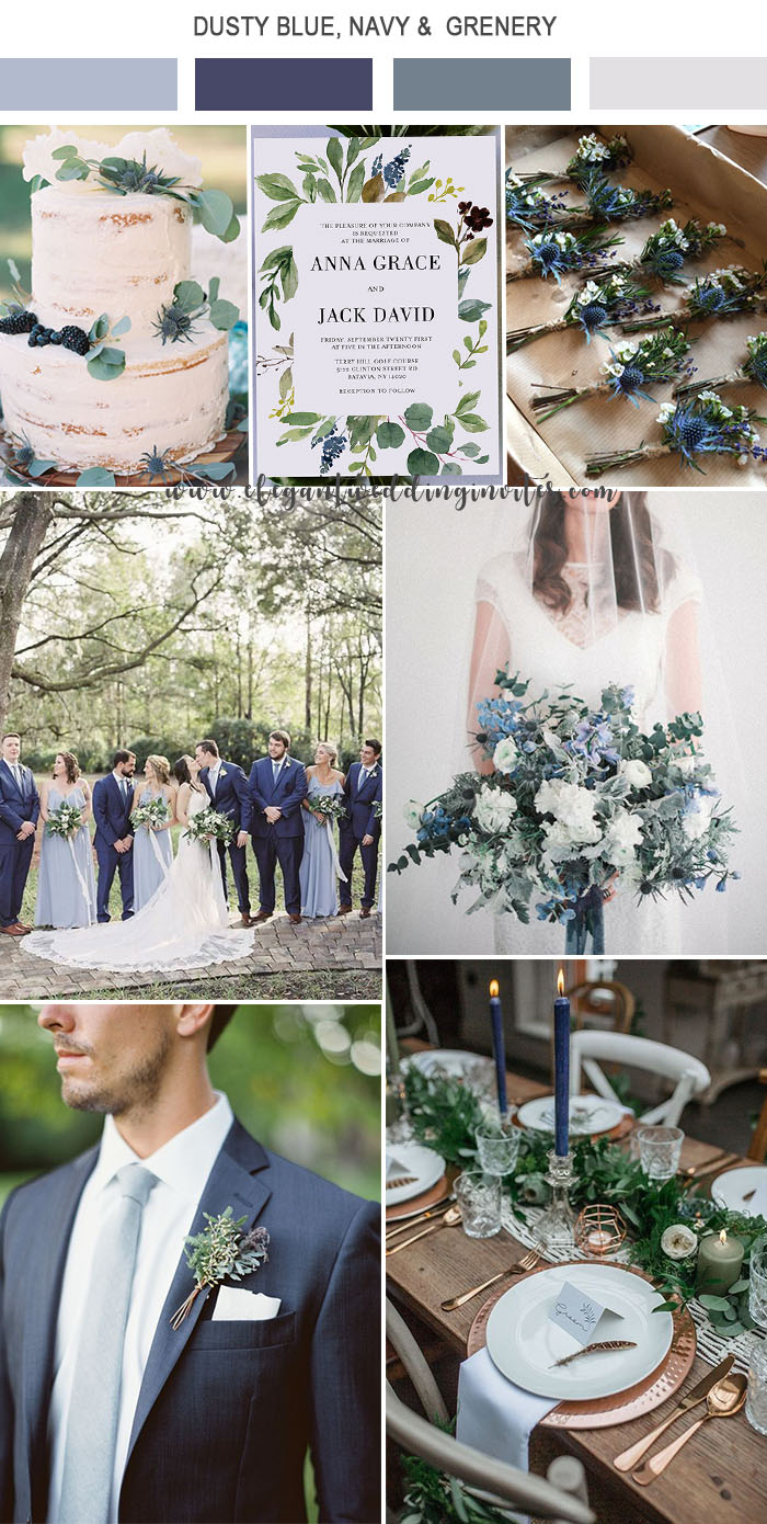 5 Amazing Wedding Color Palettes Inspired by EWI Floral Invitations -   19 wedding Colors blue ideas