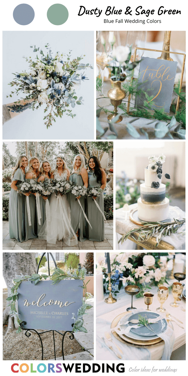 Top 8 Blue Fall Wedding Color Palettes -   19 wedding Colors blue ideas