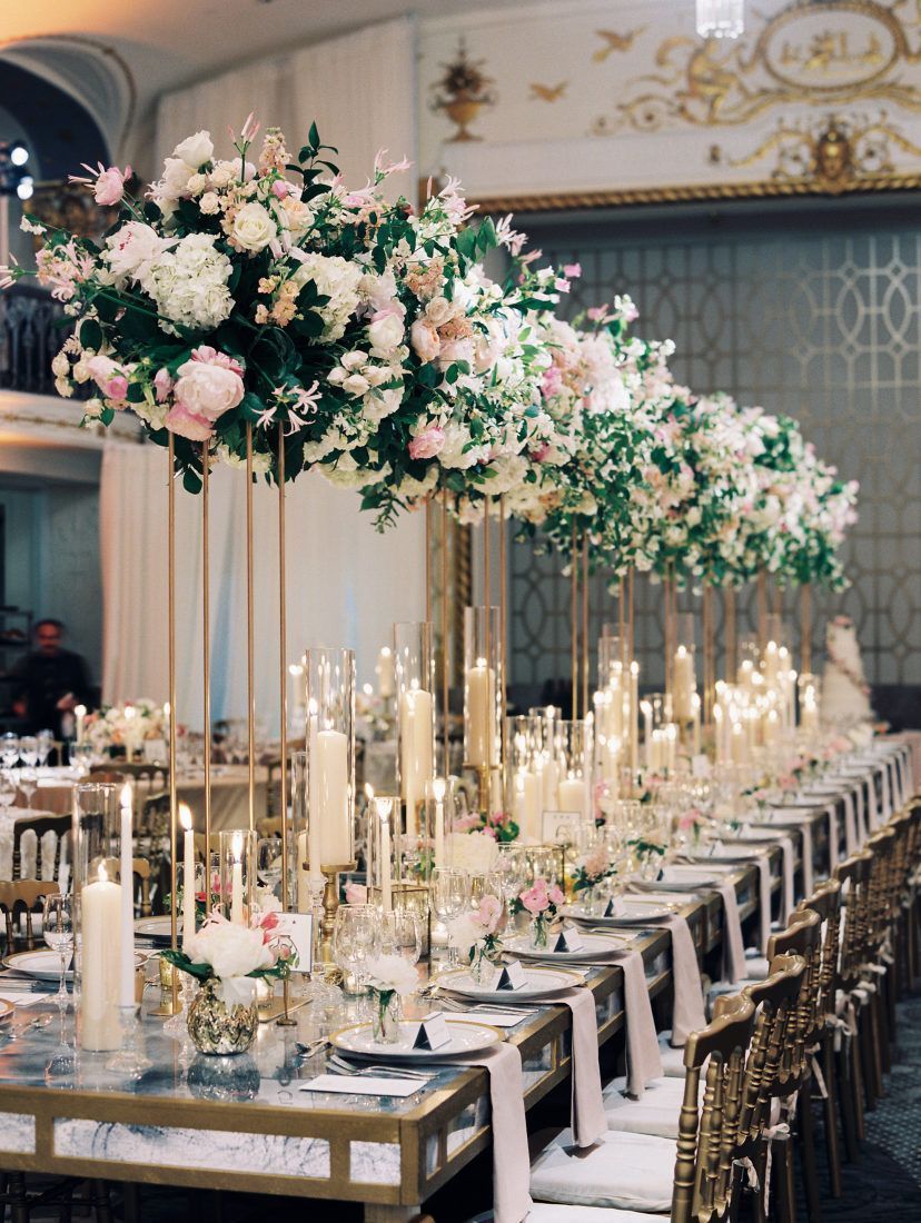 Glamorous Light Pink Spring Wedding in Washington DC - MODwedding -   19 wedding Decorations table ideas